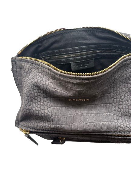 Givenchy Pandora Crocodile-Embossed Leather Bag