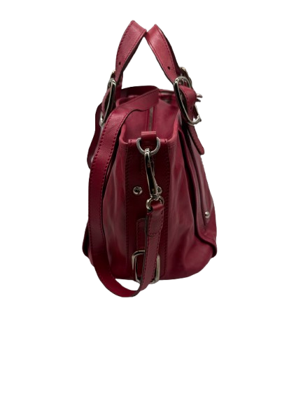 Tods Red Leather Satchel