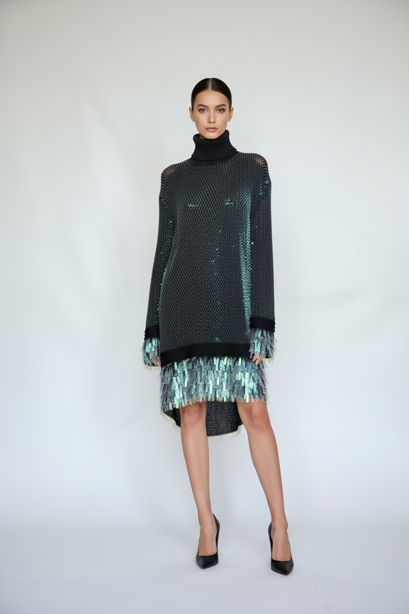 Alexander McQueen Sequin Fringe Dress Size S/6