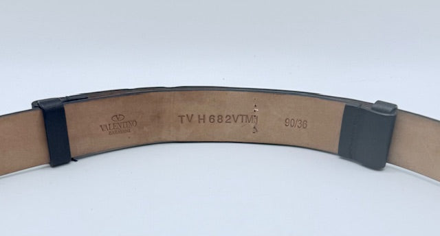 Valentino Garavani Rockstud Lock Buckle Leather Belt