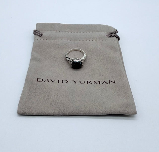 David Yurman Albion Ring – Hematite & Diamonds