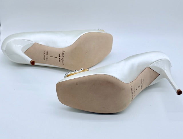 Kate Spade New York Crystal Embellished Satin Pumps