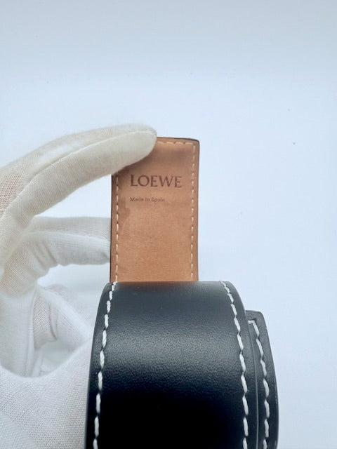 Loewe Anagram Leather Cuff Bracelet