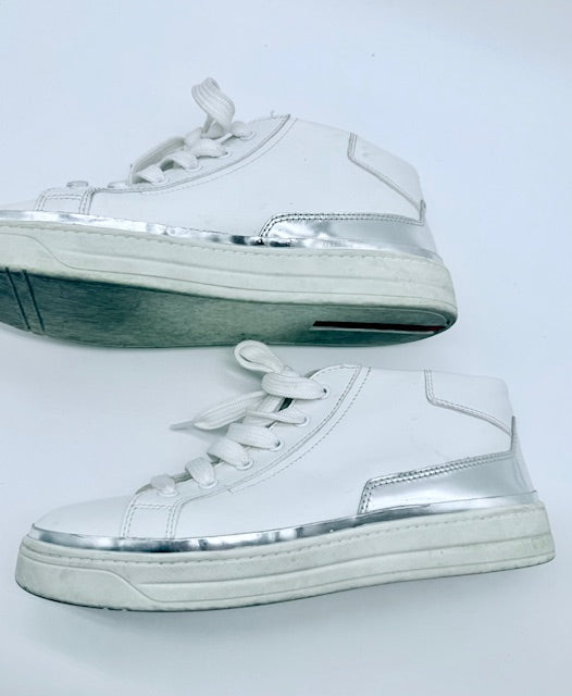 Prada Leather High-Top Sneakers Size EU 38.5