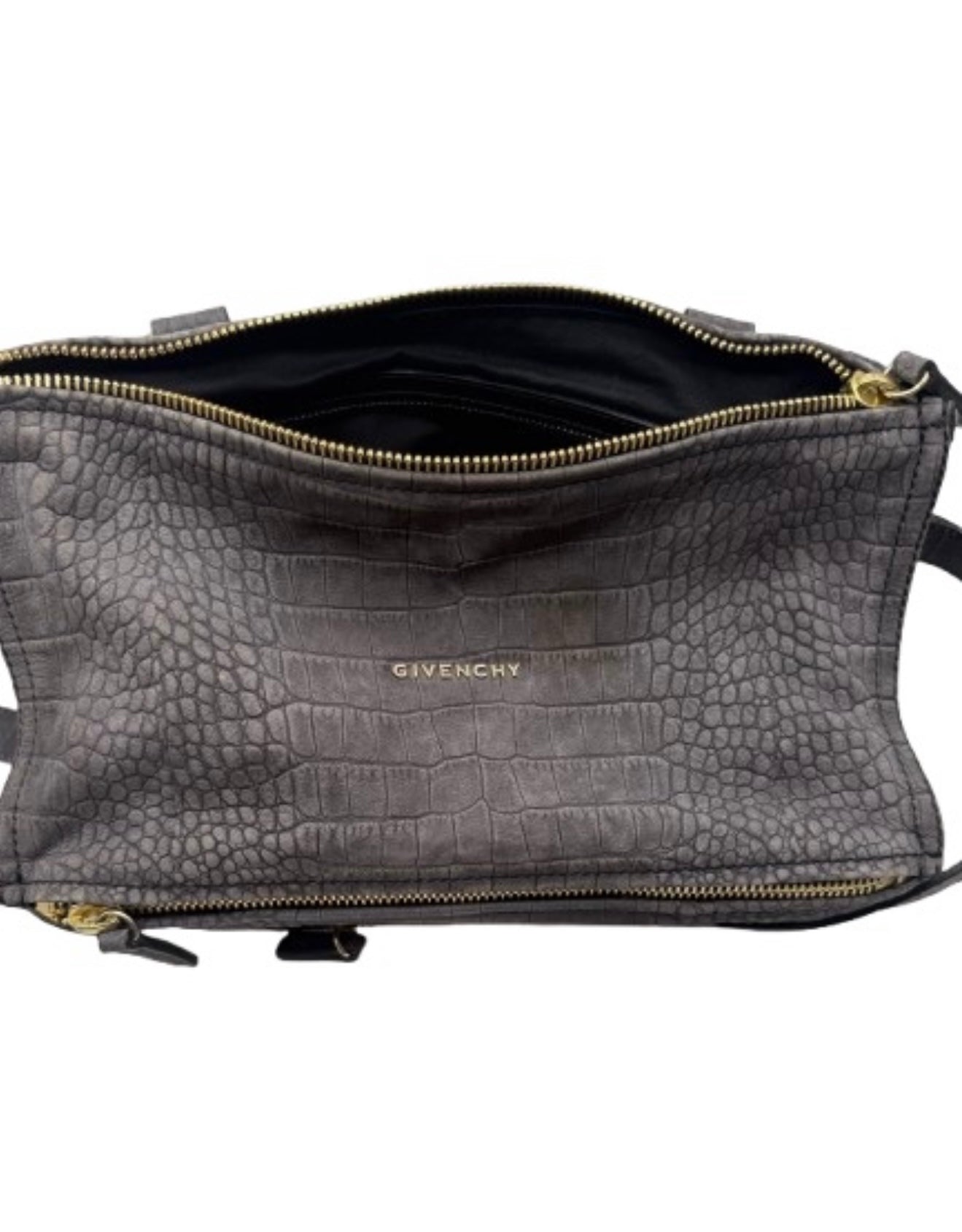 Givenchy Pandora Crocodile-Embossed Leather Bag