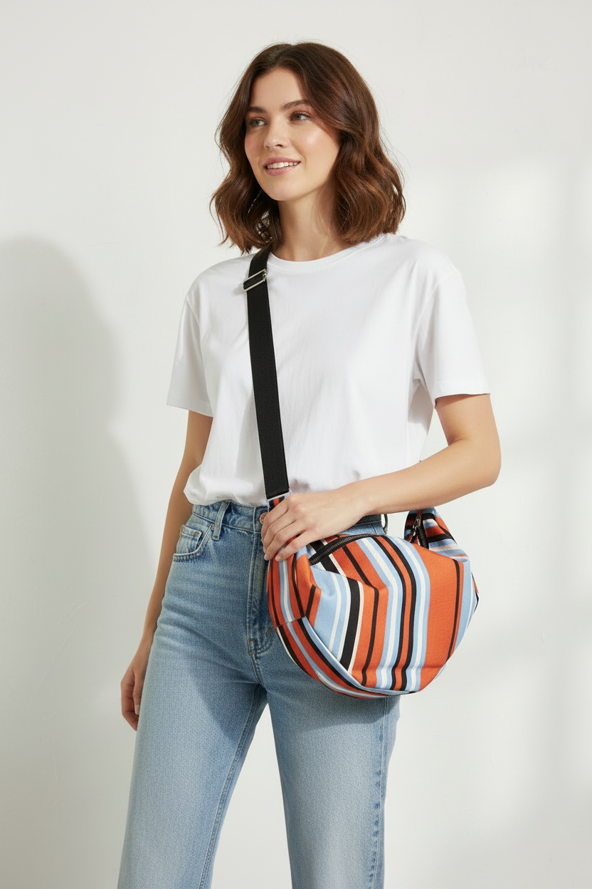 Prada Canapa Baiadera Tote Canvas Shoulder Bag