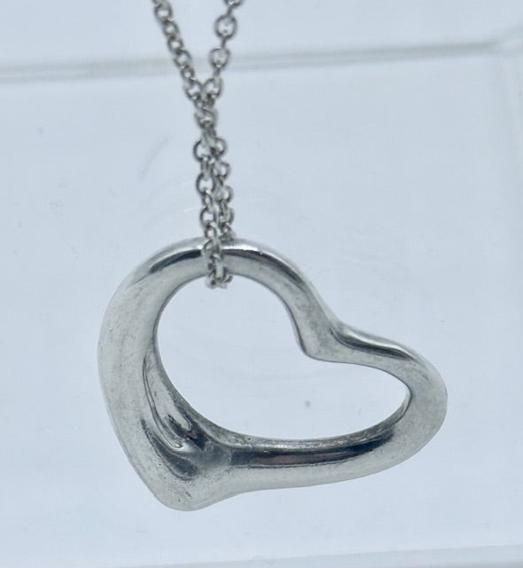 Tiffany & Co. Elsa Peretti Open Heart Pendant Necklace