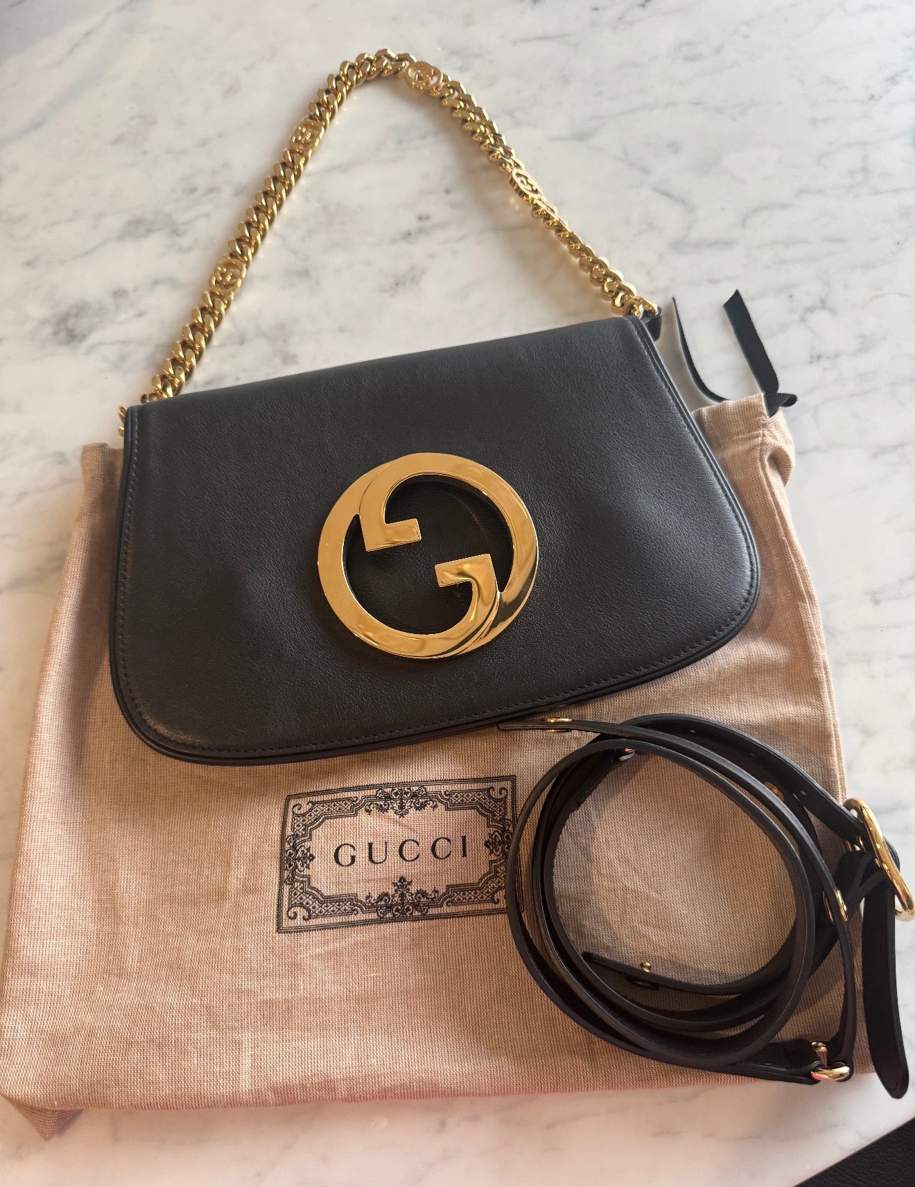 Gucci Blondie Shoulder Bag with interlocking G's