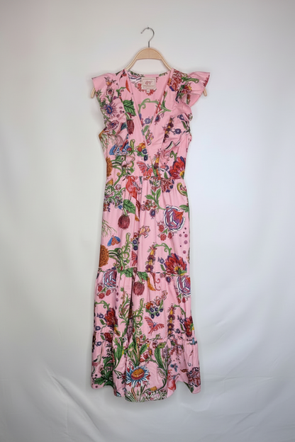 Banjanan Floral Tiered Maxi Dress – Size Small