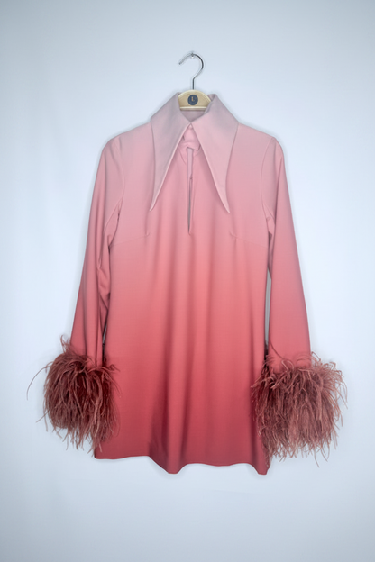 16Arlington Feather Cuff Ombré Tunic / Mini Dress Size 10
