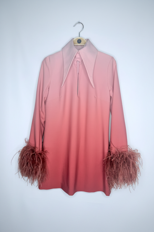 16Arlington Feather Cuff Ombré Tunic / Mini Dress Size 10