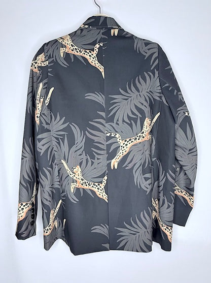 Ruti Leopard & Tropical Print Blazer- Size 6