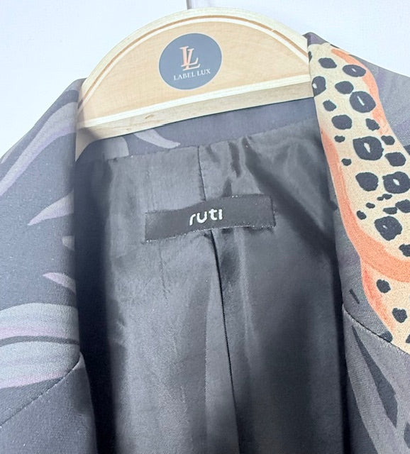 Ruti Leopard & Tropical Print Blazer- Size 6