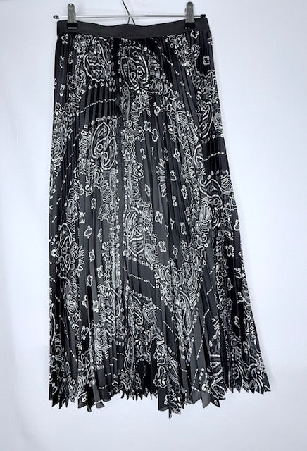 Sacai Pleated Paisley Midi Skirt Size 4