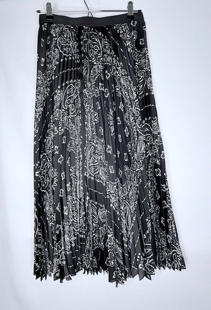 Sacai Pleated Paisley Midi Skirt Size 4