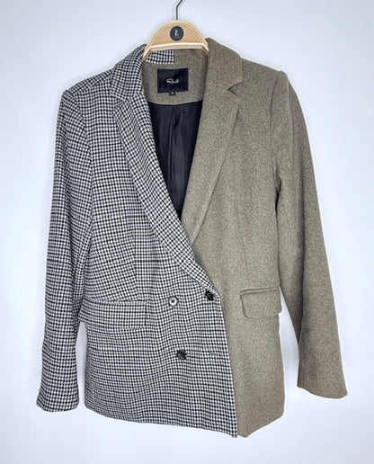 Rails Mixed Fabric Houndstooth Blazer- Size XS
