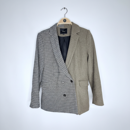 Rails Mixed Fabric Houndstooth Blazer- Size XS