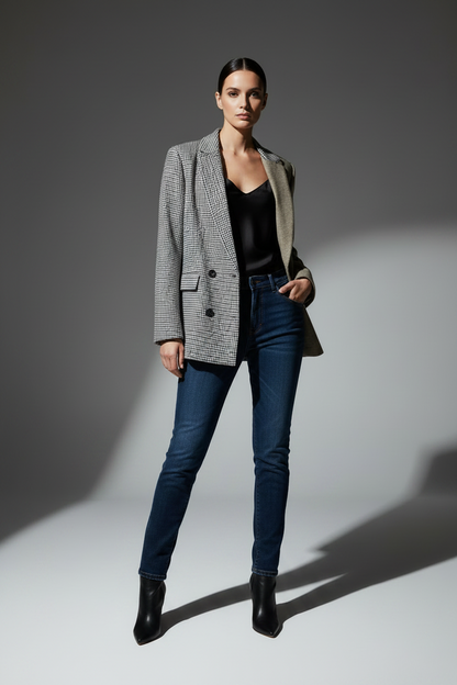 Rails Mixed Fabric Houndstooth Blazer- Size XS
