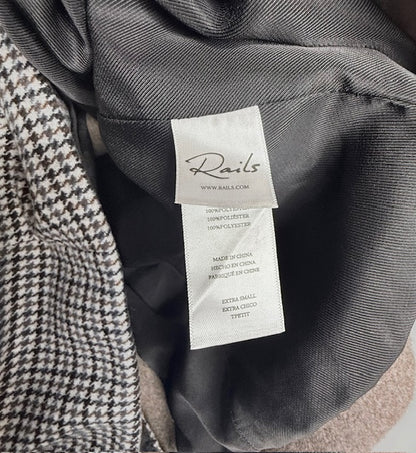 Rails Mixed Fabric Houndstooth Blazer- Size XS