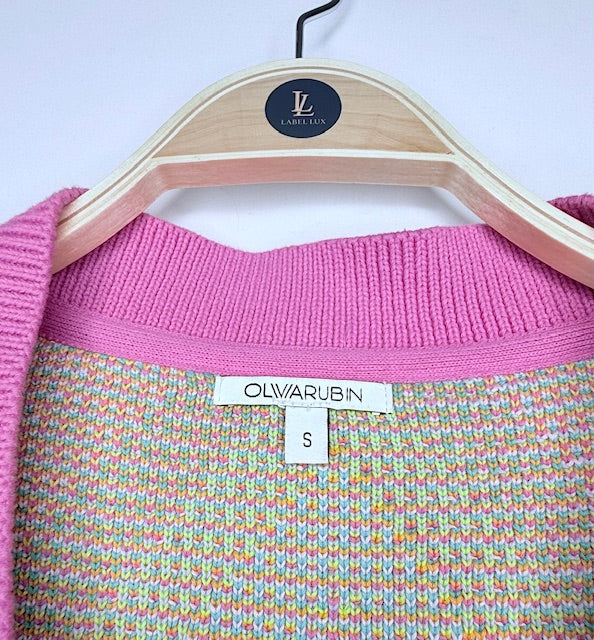 Olivia Rubin Rainbow Stripe Cardigan Size Small