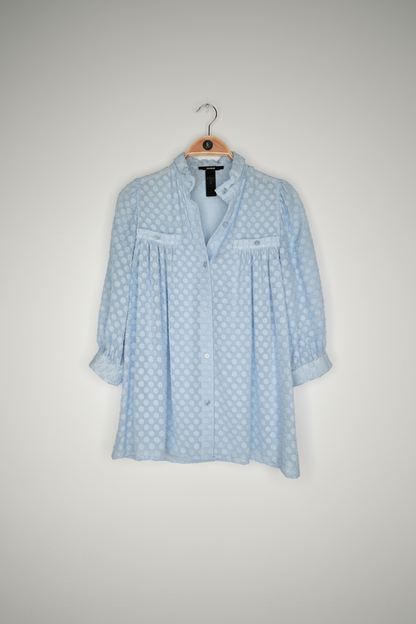 Smythe Textured Polka Dot Blouse- Size S