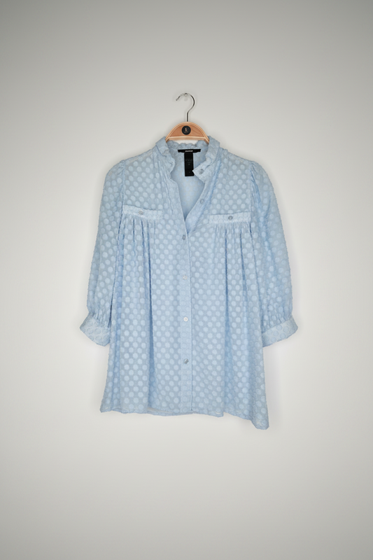 Smythe Textured Polka Dot Blouse- Size S
