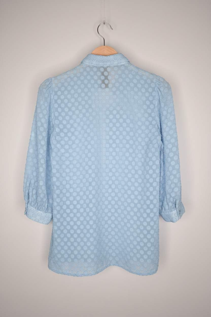 Smythe Textured Polka Dot Blouse- Size S