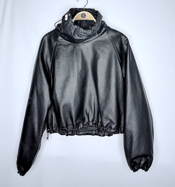 Markoo Leather Cropped Jacket Size XS
