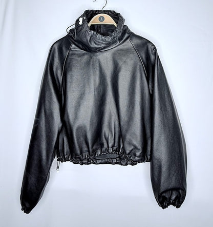 Markoo Leather Cropped Jacket Size XS