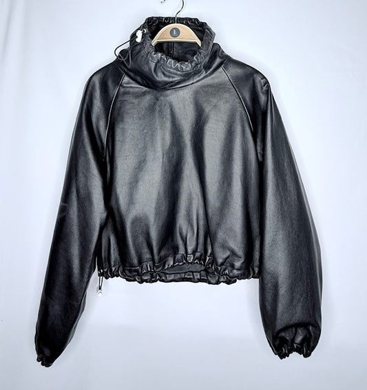 Markoo Leather Cropped Jacket Size XS