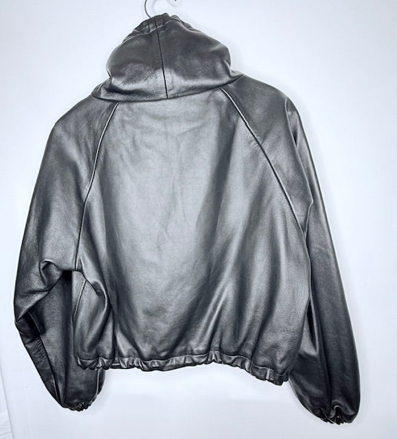 Markoo Leather Cropped Jacket Size XS