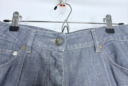 Alexander McQueen Logo Embroidered Cropped Jeans- Size 40/US 6