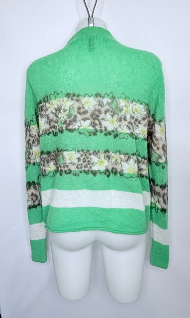 Marc Cain Green Fuzzy Knit Sweater – Size Small