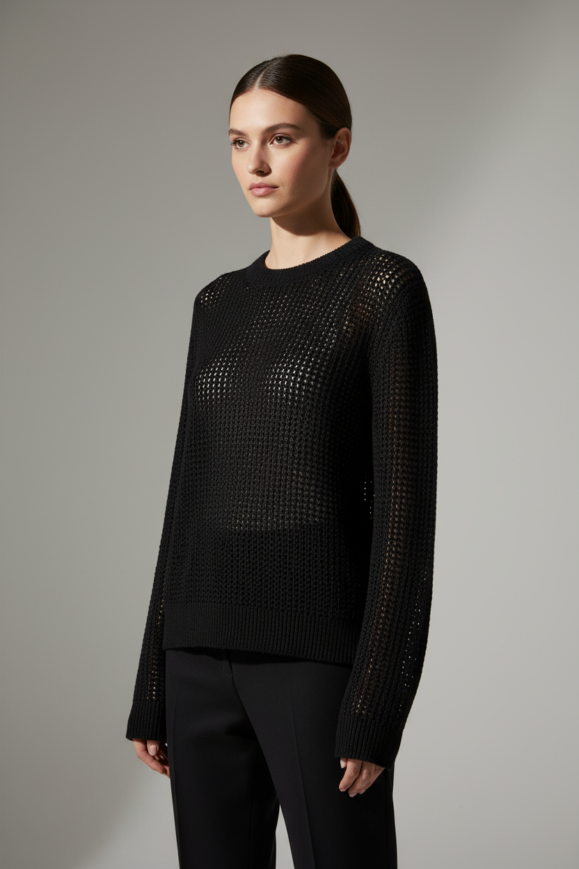 Diesel Black Gold Open Knit Sweater- Size Large