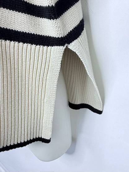 Toteme Black & White Stripe Turtleneck Sweater- Size Small