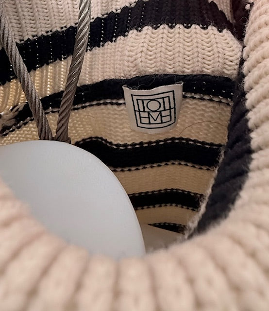 Toteme Black & White Stripe Turtleneck Sweater- Size Small