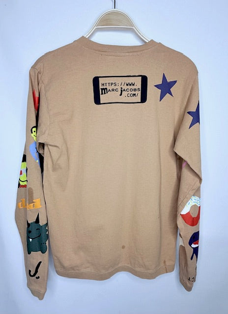 Marc Jacobs Graphic Long Sleeve Tee – Shameless Print Size Small