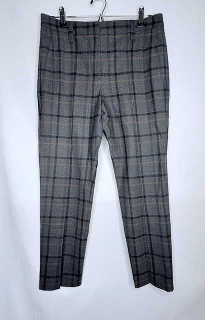 Brunello Cucinelli Plaid Trousers-Size 6