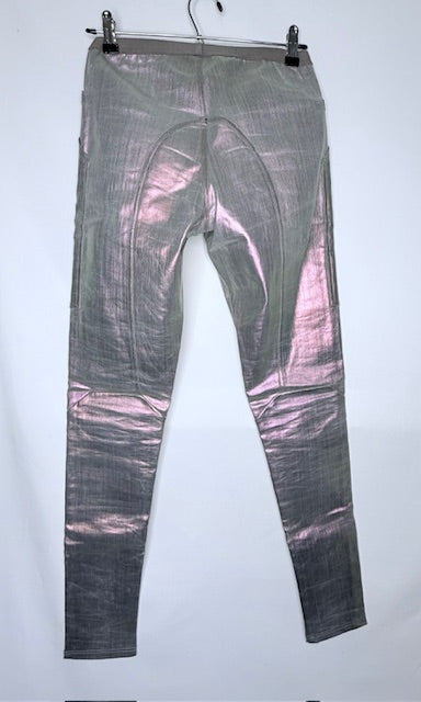Rick Owens Iridescent Metallic Stretch Pants Size Small