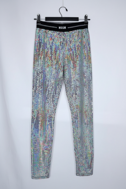 MSGM Iridescent Sequin Leggings- Size Small
