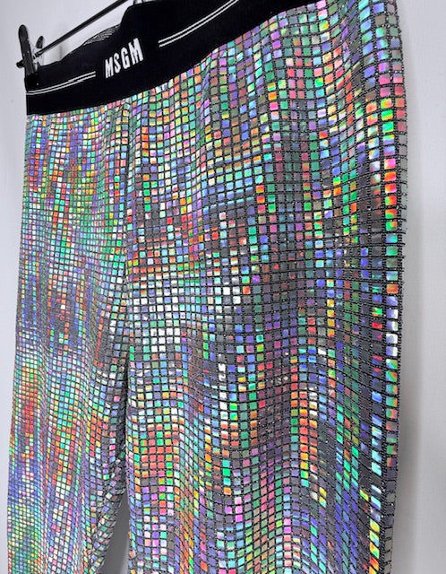 MSGM Iridescent Sequin Leggings- Size Small