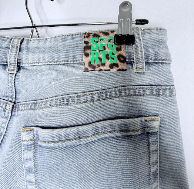Marc Cain Denim with Leopard Print Cuff Size 27