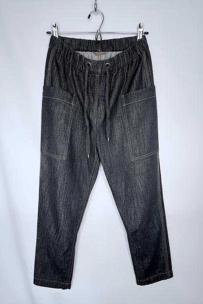 Brunello Cucinelli Denim Drawstring Pants- Size 4
