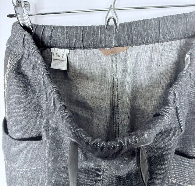 Brunello Cucinelli Denim Drawstring Pants- Size 4