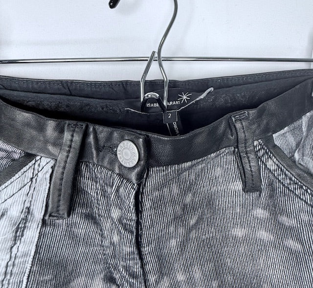 Isabel Marant Patchwork Distressed Denim Jeans- Size FR 2/ 26-27 USA