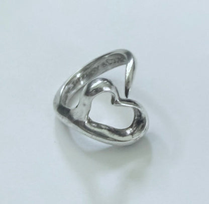 Tiffany Elsa Peretti open heart ring size 5