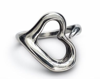 Tiffany Elsa Peretti open heart ring size 5