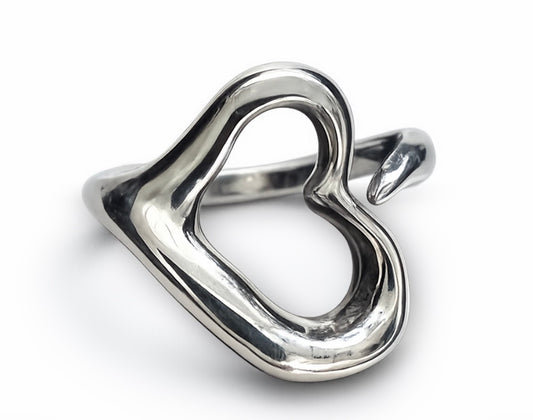Tiffany Elsa Peretti open heart ring size 5
