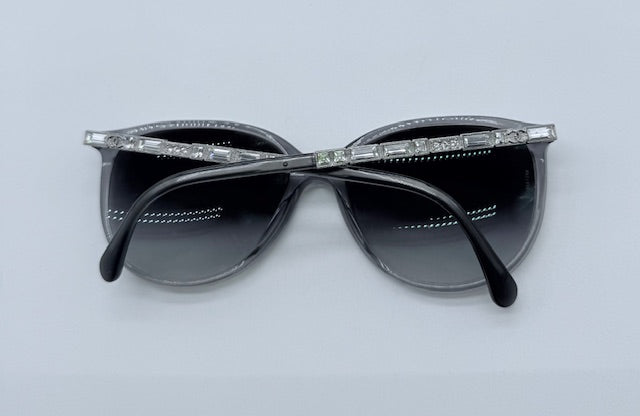 Chanel Crystal-Embellished Cat Eye Sunglasses