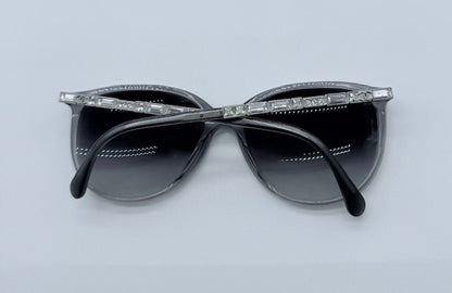 Chanel Crystal-Embellished Cat Eye Sunglasses
